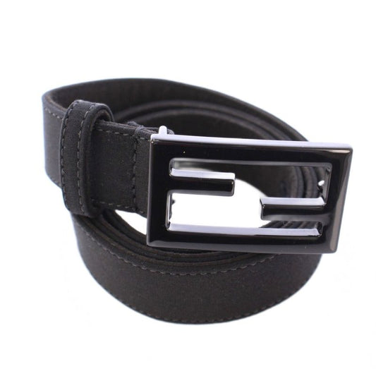 Fendi Belt FF Buckle 40 Black BB - OH