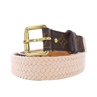 Louis Vuitton Belt Monogram Braided 80 32 Pink Brown TK - OH
