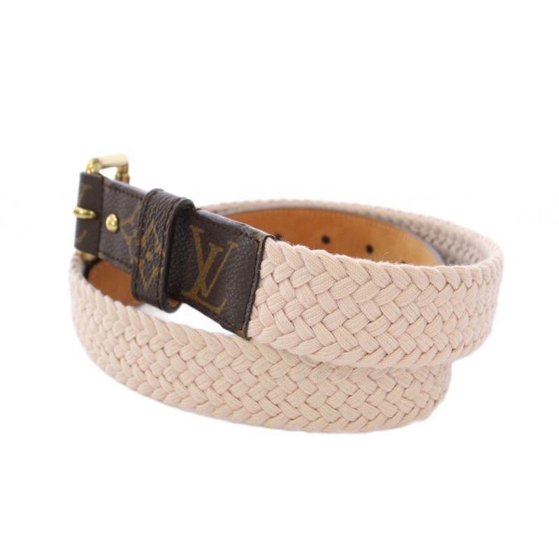 Louis Vuitton Belt Monogram Braided 80 32 Pink Brown TK - OH