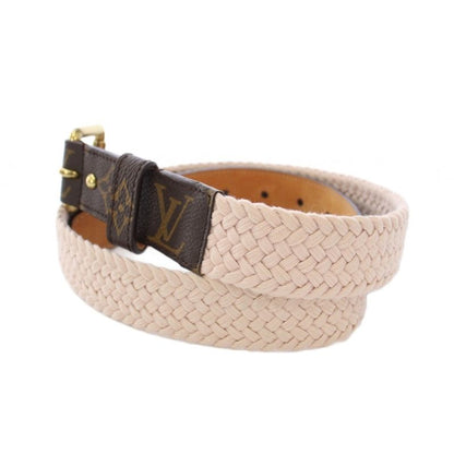 Louis Vuitton Belt Monogram Braided 80 32 Pink Brown TK - OH