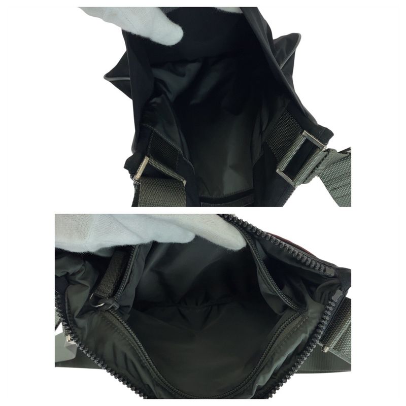 Prada Sports Prada Sports Tessuto Black Khaki Silver Hardware Nylon Shoulder