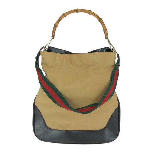 Gucci Bamboo Sherry Line GG Canvas/leather /bamboo 001 4058 Handbag Shoulder