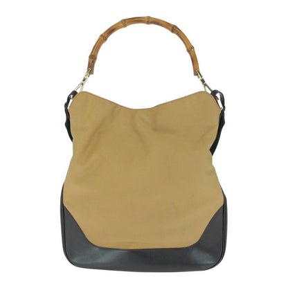 Gucci Bamboo Sherry Line GG Canvas/leather /bamboo 001 4058 Handbag Shoulder