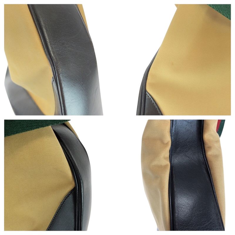 Gucci Bamboo Sherry Line GG Canvas/leather /bamboo 001 4058 Handbag Shoulder