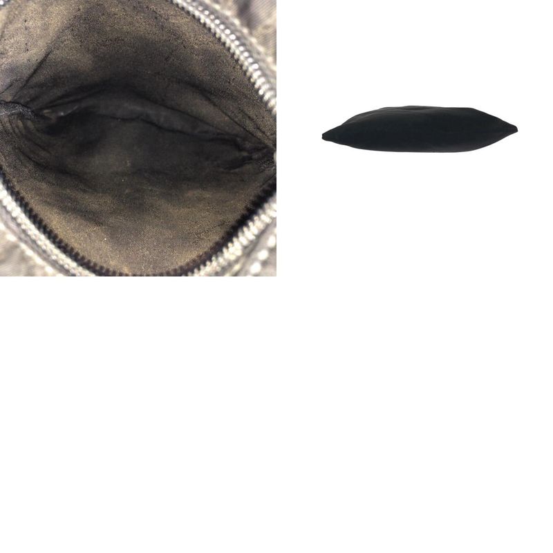 Prada Tessuto Triangle Logo Plate Black Silver Hardware Nylon Shoulder Bag