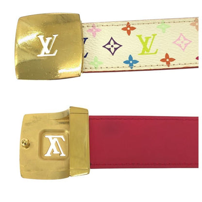 Louis Vuitton Monogram Multicolor Santure Carré 75cm (29.53in)/30in White Red