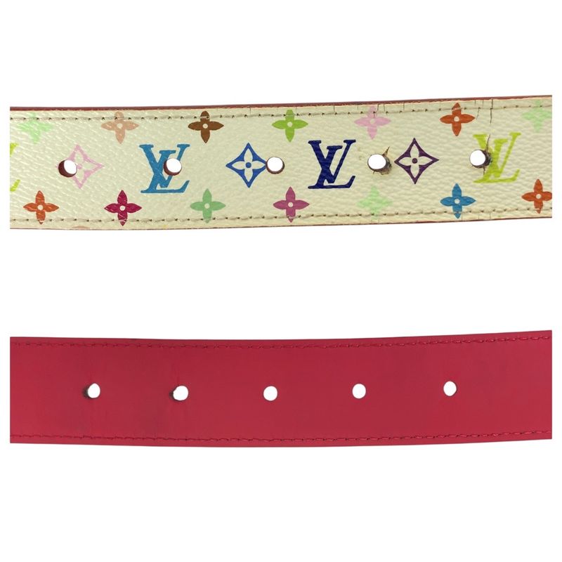 Louis Vuitton Monogram Multicolor Santure Carré 75cm (29.53in)/30in White Red