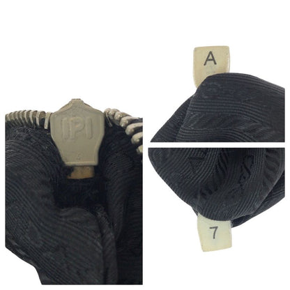 Prada Tessuto Triangle Logo Plate Black Silver Hardware Nylon/leather Shoulder