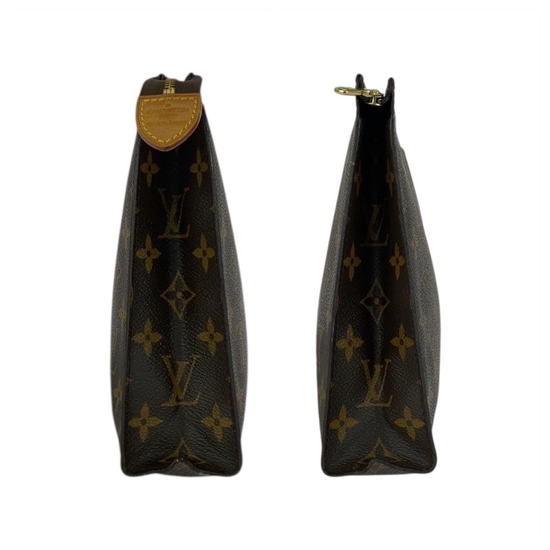 Louis Vuitton Vintage Monogram Poche Toilette 26 Brown Leather M47542 Clutch