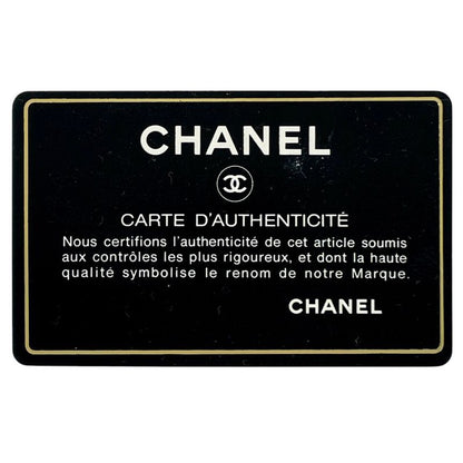 Chanel Coco Mark Chain Tote Shoulder Bag Tote Leather Navy Women's