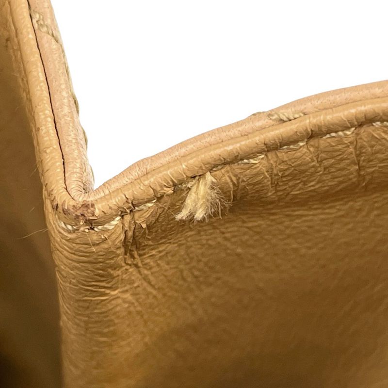 Chanel Coco Mark Chain Tote Matelasse Shoulder Bag Tote Leather Beige Women