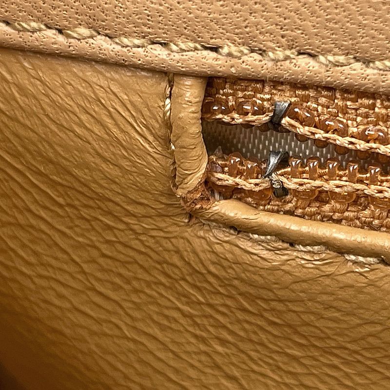 Chanel Coco Mark Chain Tote Matelasse Shoulder Bag Tote Leather Beige Women