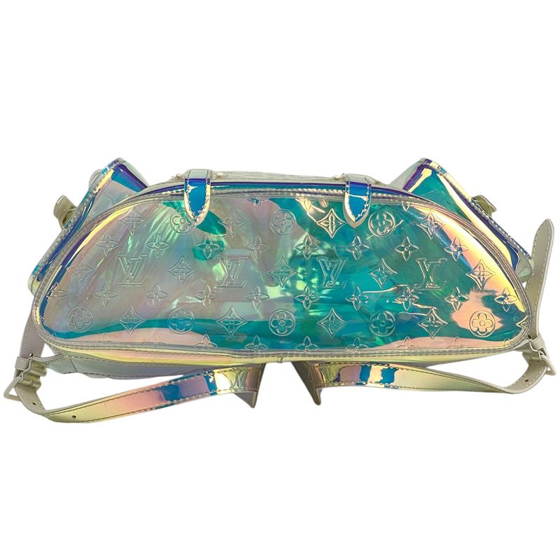 Louis Vuitton Christopher GM Monogram Prism Embossed Backpack PVC Clear Ivory