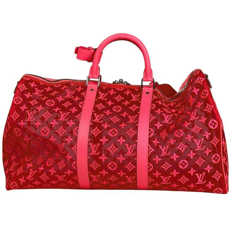 Louis Vuitton Keepall Bandouliere 50 Monogram See-through Mesh 2WAY Shoulder