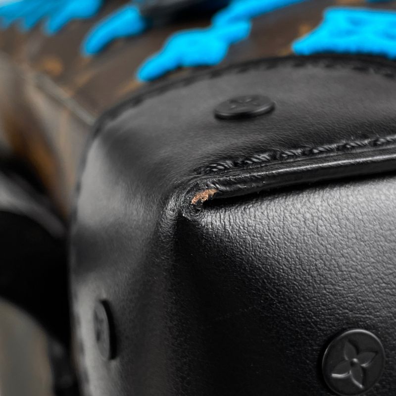 Louis Vuitton Soft Trunk Backpack PM Handbag Backpack Monogram Brown Blue