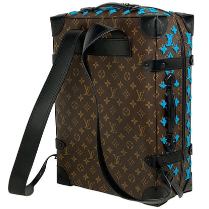 Louis Vuitton Soft Trunk Backpack PM Handbag Backpack Monogram Brown Blue