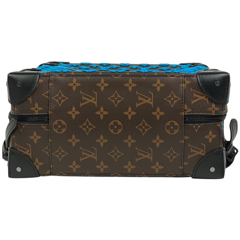 Louis Vuitton Soft Trunk Backpack PM Handbag Backpack Monogram Brown Blue