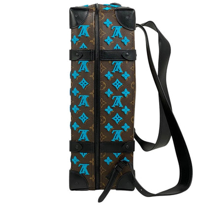 Louis Vuitton Soft Trunk Backpack PM Handbag Backpack Monogram Brown Blue