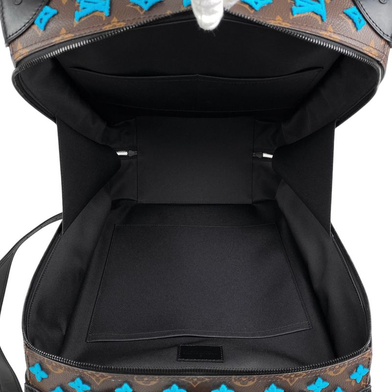 Louis Vuitton Soft Trunk Backpack PM Handbag Backpack Monogram Brown Blue