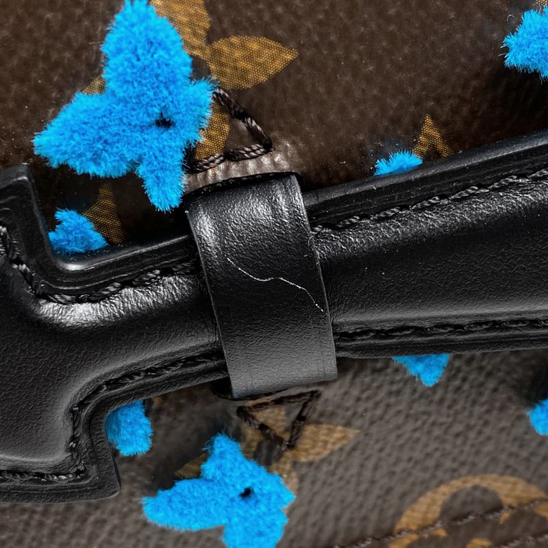 Louis Vuitton Soft Trunk Backpack PM Handbag Backpack Monogram Brown Blue