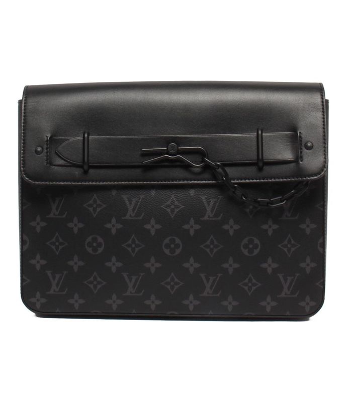 Louis Vuitton Clutch Bag Second Bag Monogram Eclipse Pochette Steamer M80107