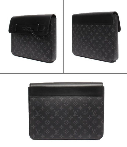 Louis Vuitton Clutch Bag Second Bag Monogram Eclipse Pochette Steamer M80107
