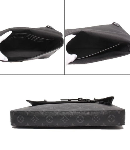 Louis Vuitton Clutch Bag Second Bag Monogram Eclipse Pochette Steamer M80107