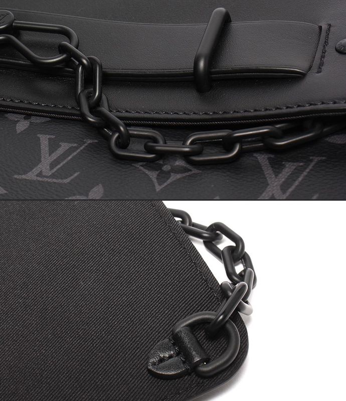 Louis Vuitton Clutch Bag Second Bag Monogram Eclipse Pochette Steamer M80107