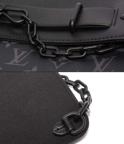 Louis Vuitton Clutch Bag Second Bag Monogram Eclipse Pochette Steamer M80107