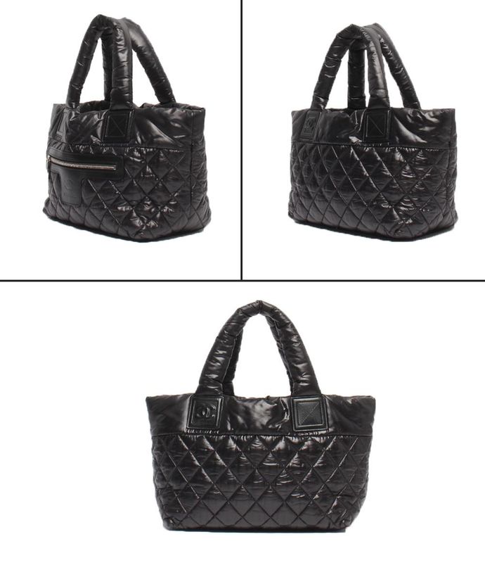 Chanel Tote Bag Silver Hardware Coco Cococoon Small Women's Chanel