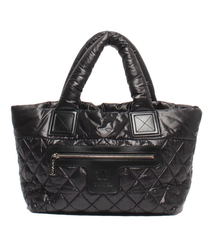 Chanel Tote Bag Silver Hardware Coco Cococoon Small Women's Chanel
