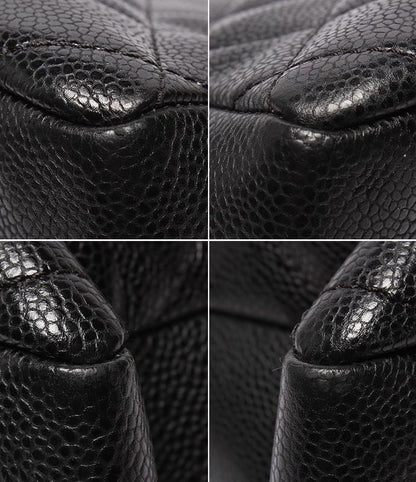 Chanel Chain Tote Bag Grand Shopping GST Silver Hardware Caviar Skin Matelasse