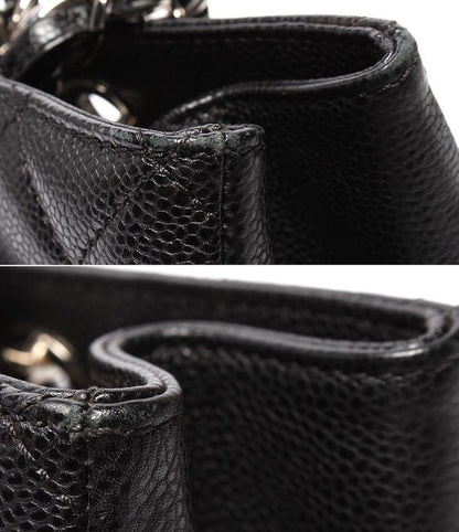 Chanel Chain Tote Bag Grand Shopping GST Silver Hardware Caviar Skin Matelasse