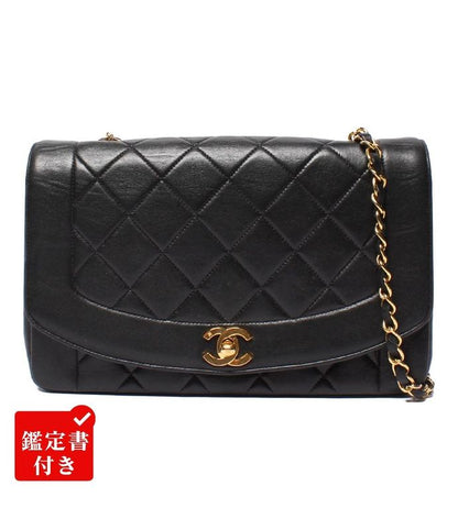 Chanel Chain Shoulder Bag Diana Lambskin 2nd Gold Hardware Single Flap Single