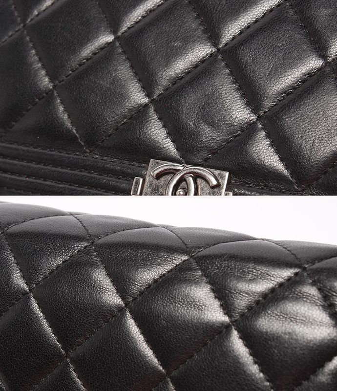 Chain Shoulder Wallet Crossbody Silver Hardware Lambskin Matelasse Boy Chanel