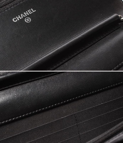 Chain Shoulder Wallet Crossbody Silver Hardware Lambskin Matelasse Boy Chanel