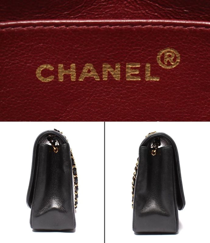 Chanel Chain Shoulder Bag Diana Lambskin 2nd Gold Hardware Single Flap Single