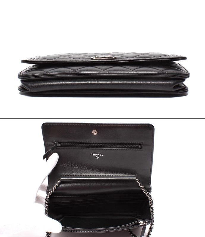Chain Shoulder Wallet Crossbody Silver Hardware Lambskin Matelasse Boy Chanel