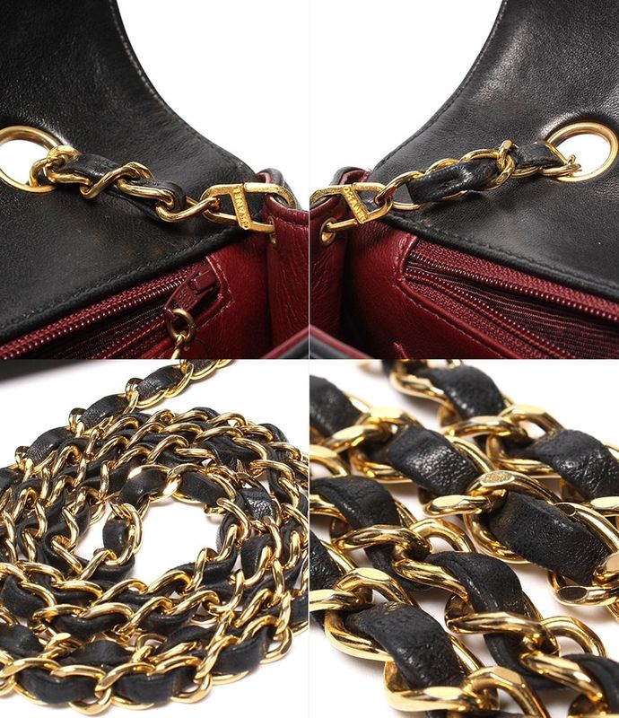 Chanel Chain Shoulder Bag Diana Lambskin 2nd Gold Hardware Single Flap Single