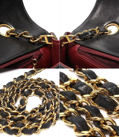 Chanel Chain Shoulder Bag Diana Lambskin 2nd Gold Hardware Single Flap Single