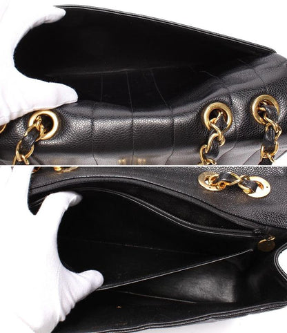 Chanel Chain Shoulder Bag Double Chain Gold Hardware Caviar Skin 3rd Shoulder