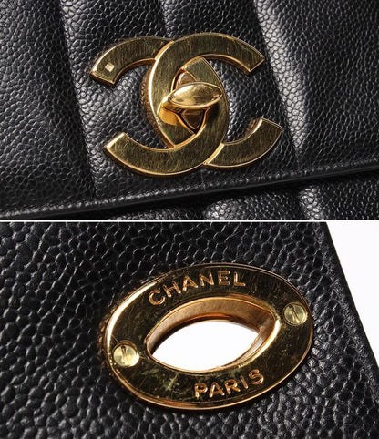 Chanel Chain Shoulder Bag Double Chain Gold Hardware Caviar Skin 3rd Shoulder