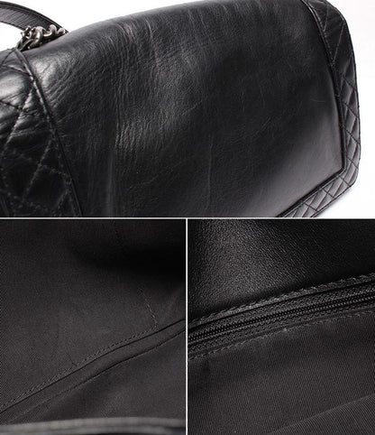 Chanel Chain Shoulder Bag Boy Chanel 28 Silver Hardware Cancer Metallic