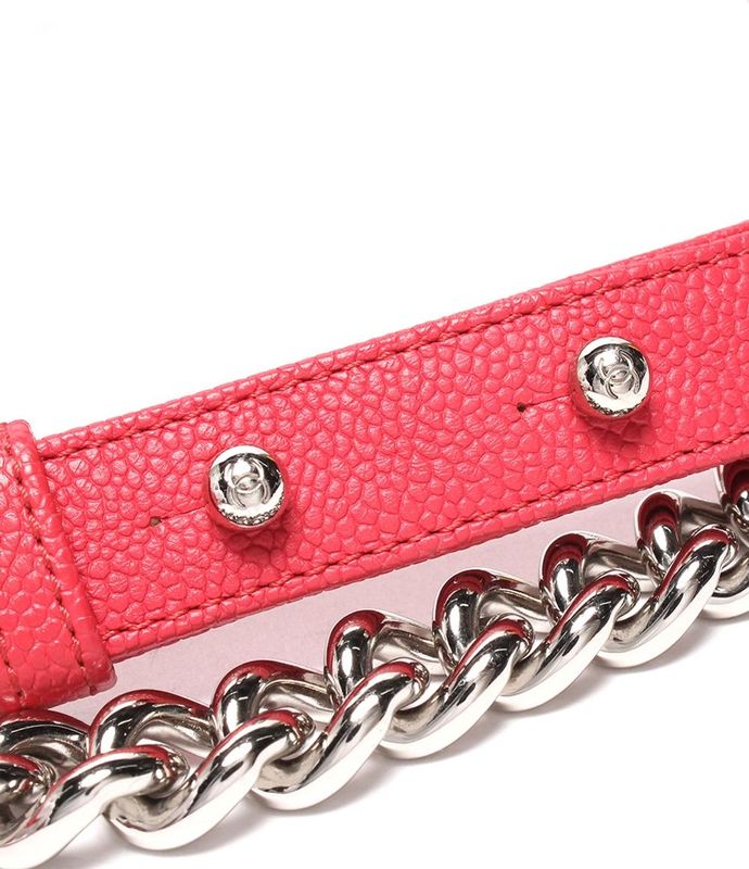 Chanel Chain Shoulder Bag Silver Hardware Caviar Skin Boy Chanel 25 Women Chanel