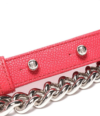 Chanel Chain Shoulder Bag Silver Hardware Caviar Skin Boy Chanel 25 Women Chanel