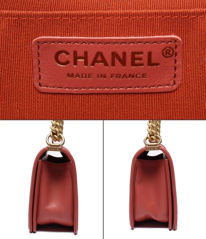 Chanel Chain Shoulder Bag Gold Hardware Lambskin Boy Chanel 25 Women Chanel