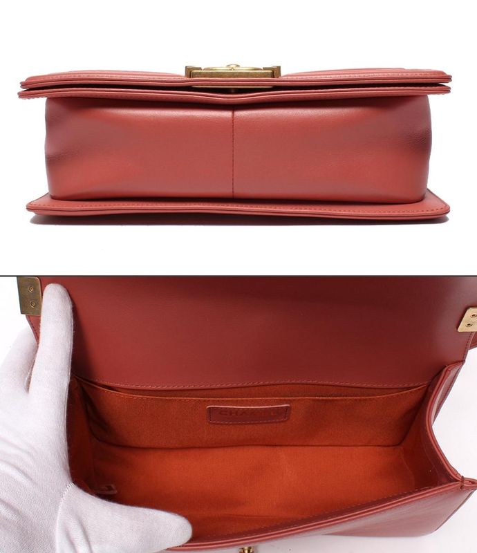 Chanel Chain Shoulder Bag Gold Hardware Lambskin Boy Chanel 25 Women Chanel