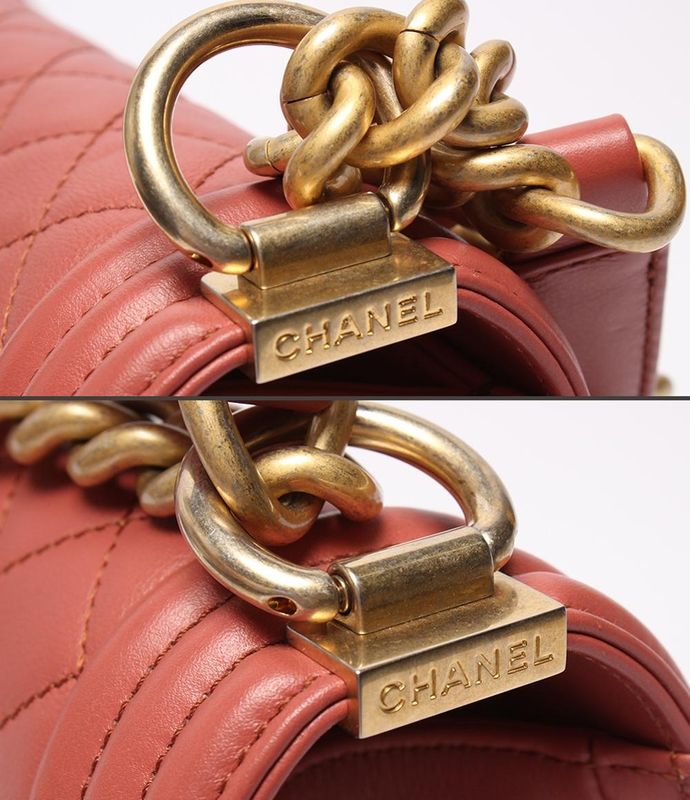 Chanel Chain Shoulder Bag Gold Hardware Lambskin Boy Chanel 25 Women Chanel