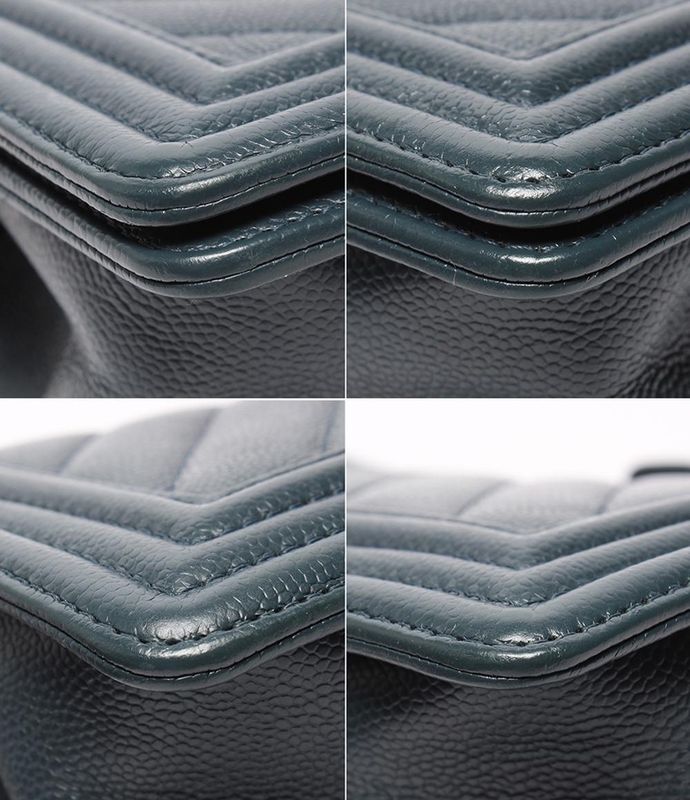 Chanel Chain Shoulder Bag Boy Chanel 25 Gold Hardware V Stitching Caviar Skin