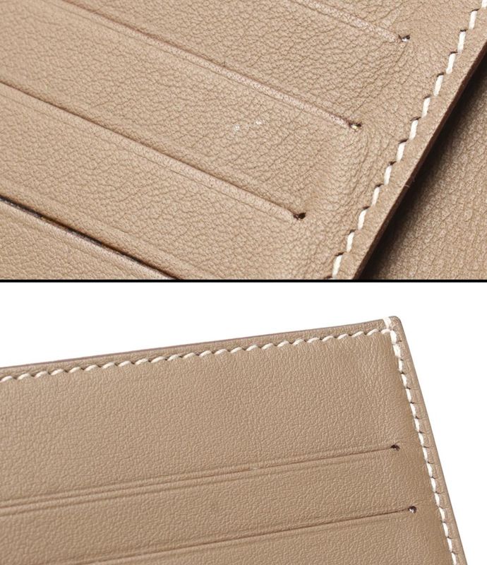 Hermes Bifold Wallet Engraved W Silk Quin Citizen Twill Compact Men's Hermes